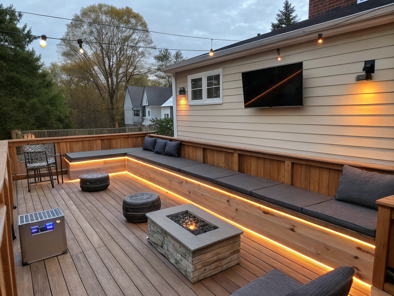 Cedar Deck Extension After